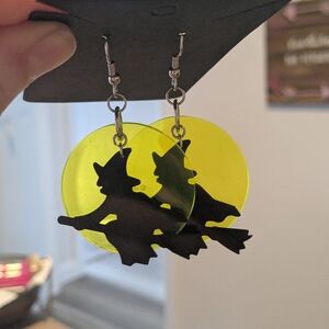 Yellow Witch Acrylic Earrings